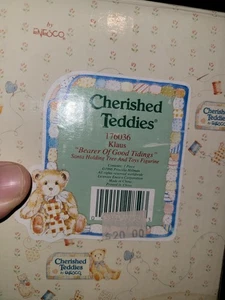Cherished Teddies 1996 "Klaus "Bearer of Good Tidings" - Bild 1 von 4