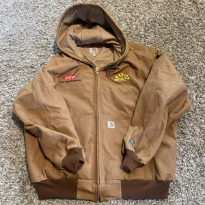 Carhartt Hooded Jacket Mens XL 125 Year Anniversary Workwear Full Zip Mint - Picture 1 of 10