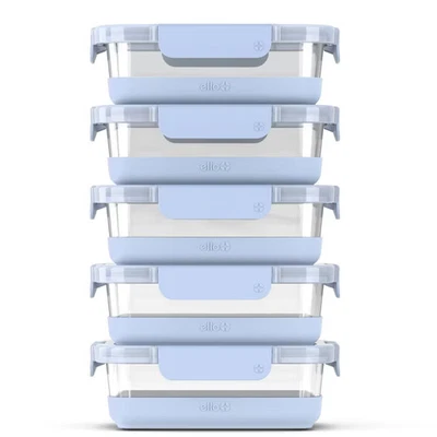 Ello Duraglass Refresh 10 peças (conjunto de 5) vidro preparação refeição armazenamento de alimentos - Imagem 1 de 4