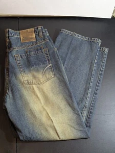 Vintage Y2K  Faded Baggy Skater Grunge Distressed Denim Jeans 34x30 Pants  - Picture 1 of 21