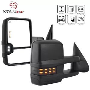 Power Heated Tow Mirrors for 2003-2006 Chevy Silverado Sierra 1500 SMOKE Signals - Picture 1 of 9