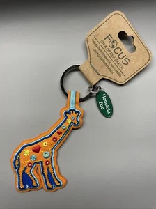 Embroidered Honolulu Zoo Giraffe Keychain - Picture 1 of 6