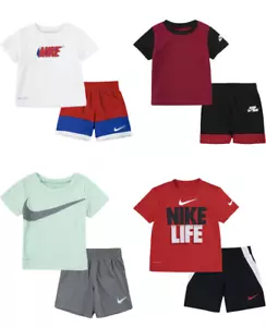 Nuevo conjunto de top y pantalones cortos gráficos Nike para niños pequeños elige talla y color precio de venta sugerido por el fabricante 38 USD - Imagen 1 de 5