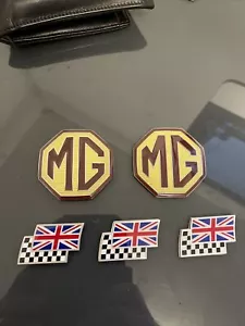 MG ZR mk1 Overlay Badge Set, hinten & 3 kariert und Union Jack Flaggen 3m Backing - Bild 1 von 3