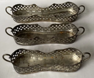 Vintage Studio Silberschmied Besteckhalter 3er Set Silberbesteckhalter Tischplatte - Bild 1 von 3