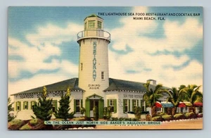 The Lighthouse Sea Food Restaurant and Cocktail Bar Miami Beach FL Postcard - Picture 1 of 2
