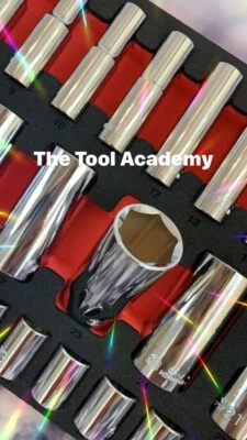 Britool Marque of Skill 6-24mm Std + Deep Sockets in Foam 3/8 DRIVE - Image 1 of 4