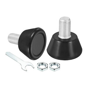 Roller Skate Toe Stops Rubber Brake Stoppers Block with 0.6''Bolts 82A, Black