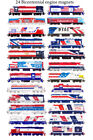 Bicentennial Locomotives Set of 24 Train magnets by Andy Fletcher