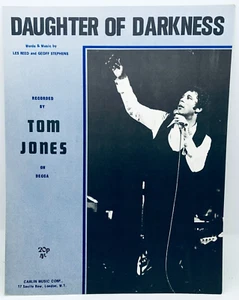 DAUGHTER OF DARKNESS - Tom Jones - 1970 UK sheet music - Picture 1 of 1