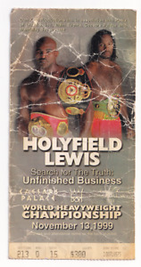 1999 Evander Holyfield v Lennox Lewis Heavyweight Championship fight TICKET STUB