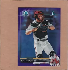 2017 Bowman Draft Chrome Purple Refractor 202/250 #BDC-17 Daulton Varsho Rookie - Picture 1 of 2