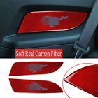 Red Carbon Fiber Rear Door Panel Decorative Cover Fit For Ford Mustang 2009-2013