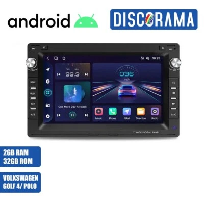 AUTORADIO ANDROID VOLKSWAGEN GOLF 4 POLO 1997-2008 STEREO AUTO WIFI NAVIGATORE - Immagine 1 di 4