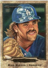 1998 DONRUSS #17 MIKE PIAZZA Dodgers DIAMOND KINGS CANVAS #439/10000