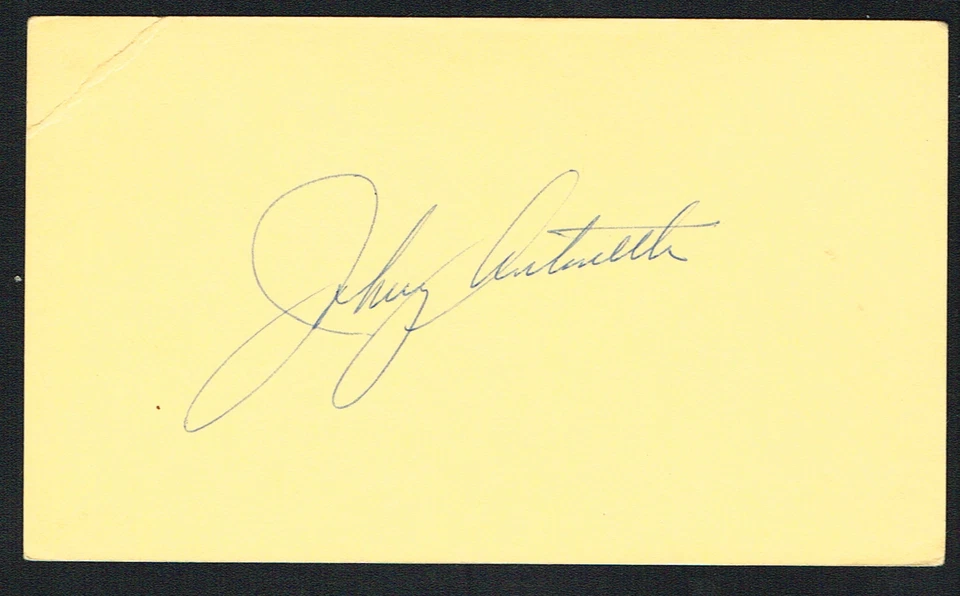 Johnny Antonelli signed autograph auto 3x5 index card Baseball Player H1075 - Image 1 of 1