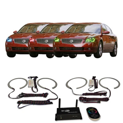 Kit halo faros RGB multicolor WIFI para Nissan Altima 02-06 Foto 1 de 4