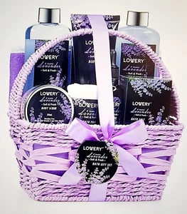 LOVERY Lavender & Jasmine Soft & Fresh Bath Gift Set New 10pcs - Picture 1 of 4