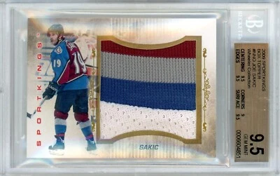 Sportkings Box Topper 2009 - ¡Recuerdos de Joe Sakic usados en juegos 1/1! - BGS 9,5 Foto 1 de 2