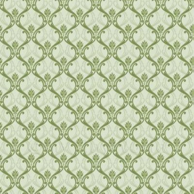 Miniatura per Casa Delle Bambole Verde Salvia Classico Carta da Parati Design - Immagine 1 di 4
