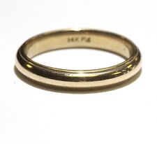 14k yellow gold 3.94mm mens milgrain wedding band ring 5.5g gents  