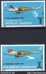 NOUVELLES HEBRIDES CONCORDE N° 424/425 NEUF ** SANS CHARNIERE - Picture 1 of 2