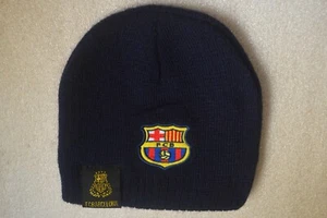 FC BARCELONA SPANISH SOCCER TEAM KNIT SKULL CAP, BEANIE, TOQUE / TUQUE - Picture 1 of 3
