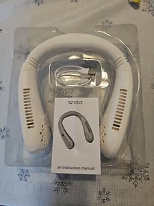 Portable Rechargeable Neckband Lazy Hanging Dual Cooling USB leafless Neck Fan . - Picture 1 of 7