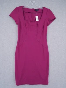 Banana Republic Dress Womens Size 2 Purple Sheath Short Sleeve Business Casual - Picture 1 of 10