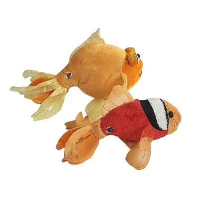 Ganz Webkinz Fish Plush Lot Stuffed Animal Tomato Clown Fantail Goldfish No Code - Image 1 of 4