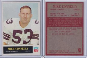 1965 Philadelphia Football Karte # 45 Mike Connelly Dallas Cowboys NM - Bild 1 von 1