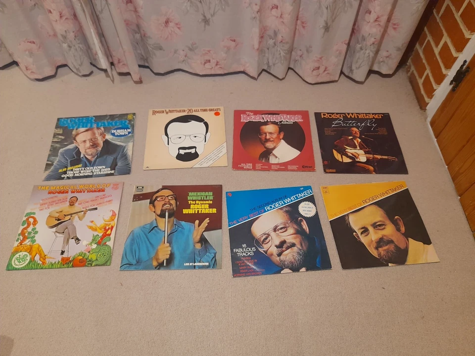 Collection 8 Roger Whittaker vinyl LPs Mexican Whistler Very Best Folk Records - Image 1 of 1