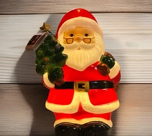 12" Nostalgische Weihnachtsmann Blasform LED beleuchtet Außen Hof Weihnachtsdeko - Bild 1 von 2