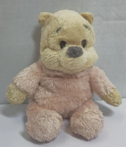 Disney Parks Baby Winnie the Pooh Rattle Plush Toy Chime Peach Pink Stuffed 9” - Picture 1 of 7