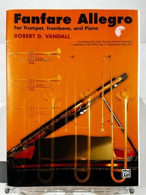 Fanfarria Allegro Trompeta Trombón Piano Partitura y Piezas Robert D. Vandall Alfred Foto 1 de 4