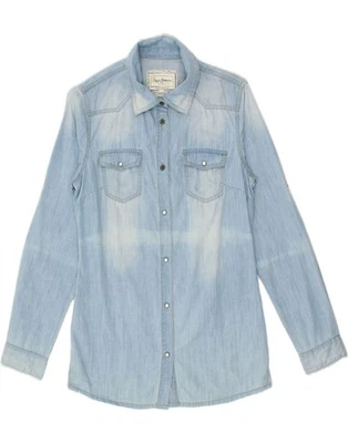 PEPE JEANS Mens Denim Shirt Medium Blue Cotton CN64 - Image 1 of 3