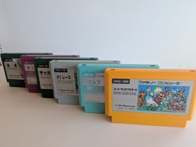 Nintendo Famicom FC Game Cartridges Lot of 6 Super Mario Bros Tennis Soccer JPN