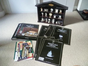 Hachette Miniature Clock Collection 15 clocks, display unit, folder & paperwork - Picture 1 of 7