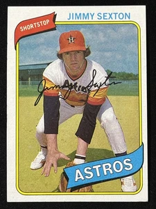 Tarjeta de béisbol 1980 Topps #11 Jimmy Sexton Houston Astros vintage MLB - Imagen 1 de 2