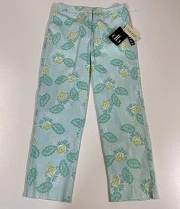 Vintage Y2K David Brooks Paisley Pants Sz 4 NWT Mall Core Surf Crush Stretch - Picture 1 of 11