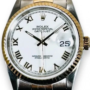 Rolex Datejust 16233  White Roman Dial - Picture 1 of 10
