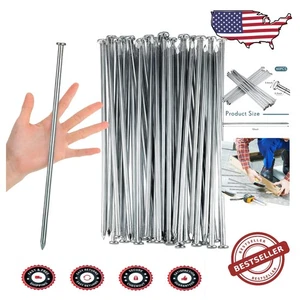 Versatile 60 Pcs Metal Anchoring Spikes - 12'' Heavy-Duty for Landscaping & More - Picture 1 of 8