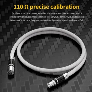 Cable XLR digital HiFi plata pura AES EBU 110 ohmios línea coaxial equilibrada preamplificador - Imagen 1 de 8