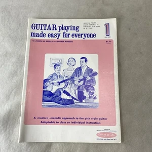 Guitar Playing Made Easy For Everyone Songbook Book 1 Estella Roberts 1968 NOS - Picture 1 of 4