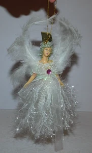 NUEVO CON ETIQUETAS ÁNGEL ÁRBOL DE NAVIDAD ADORNO CON PIEDRA DE NACIMIENTO DE JUNIO IMITACIÓN LUZ AMATISTA - Imagen 1 de 3