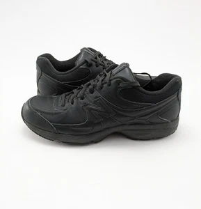 Mens New Balance 410 V1 Black Leather Athletic Walking Shoes MW410BK Size 10.5 - Picture 1 of 7