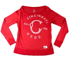Cincinnati Reds Nike Women's Medium The Nike Tee 2014 Mlbp Scoop Neck Coral Red - Picture 1 of 9