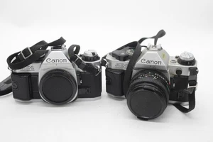 F x2 Vintage Canon AE-1 Program SLR Film Cameras Inc. 50mm 1.8 Lens etc - Picture 1 of 6