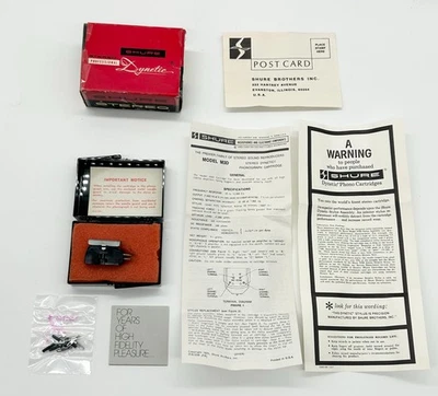 Original NOS Shure M3D Stereo Dynetic Phono Cartridge w/ Box & Accessories. - Image 1 of 4