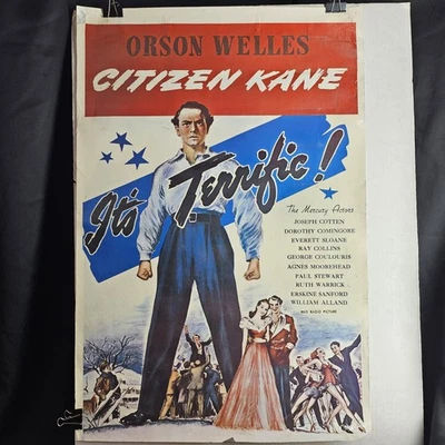 Citizen Kane Orson Welles Vintage 34 x 23 Laminated Reproduction Movie Poster - Image 1 of 4